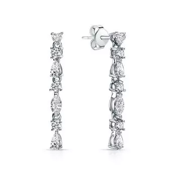 Серебряные серьги с фианитами