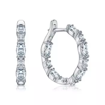 Серебряные серьги с фианитами