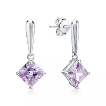 Серебряные серьги с фианитами