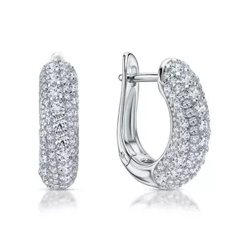 Серебряные серьги с фианитами