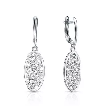 Серебряные серьги с фианитами