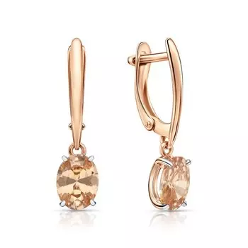 Серебряные серьги с фианитами