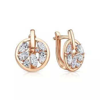 Серебряные серьги с фианитами