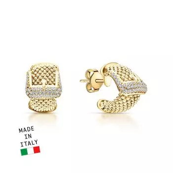 Серебряные серьги с фианитами