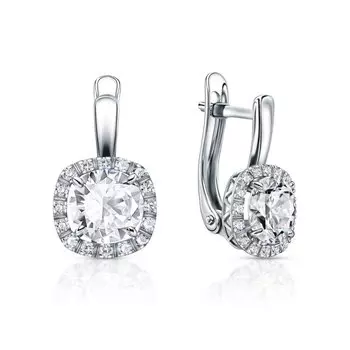 Серебряные серьги с фианитами