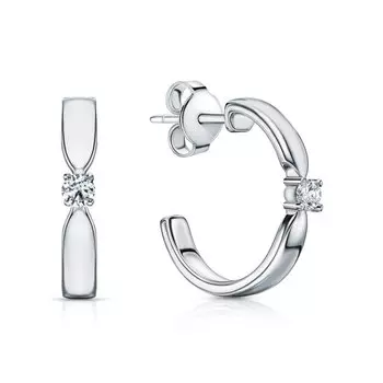 Серебряные серьги с фианитами