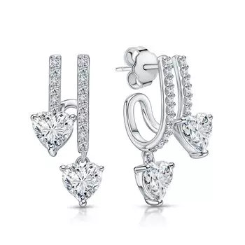 Серебряные серьги с фианитами