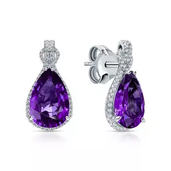 Серебряные серьги с фианитами