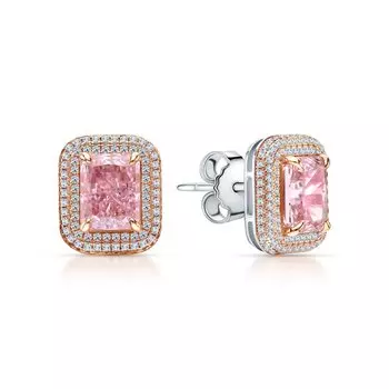 Серебряные серьги с фианитами