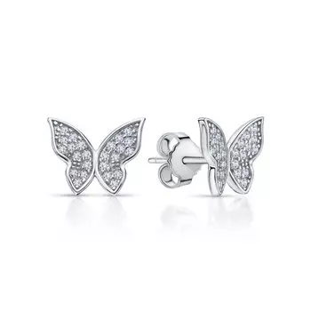 Серебряные серьги с фианитами