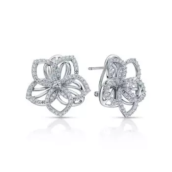 Серебряные серьги с фианитами