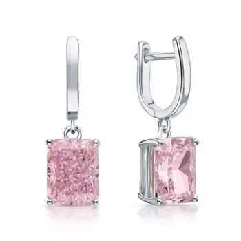 Серебряные серьги с фианитами