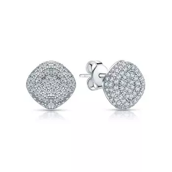 Серебряные серьги с фианитами