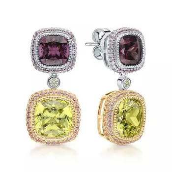 Серебряные серьги с фианитами