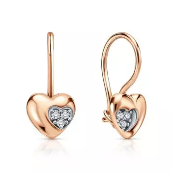 Серебряные серьги с фианитами