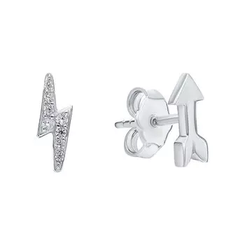 Серебряные серьги с фианитами