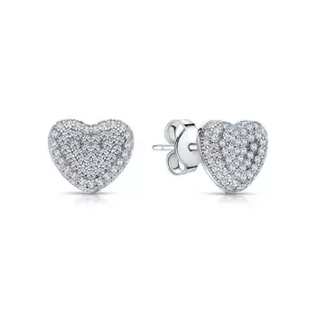 Серебряные серьги с фианитами