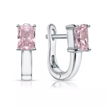 Серебряные серьги с фианитами