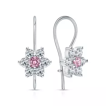 Серебряные серьги с фианитами