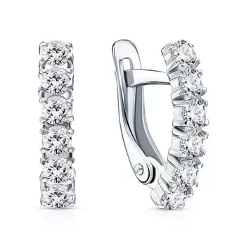 Серебряные серьги с фианитами