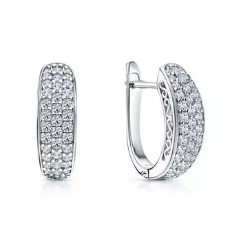 Серебряные серьги с фианитами