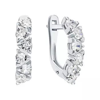 Серебряные серьги с фианитами