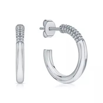 Серебряные серьги с фианитами