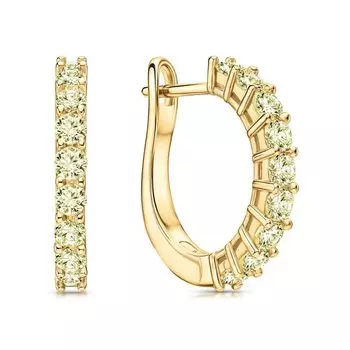 Серебряные серьги с фианитами