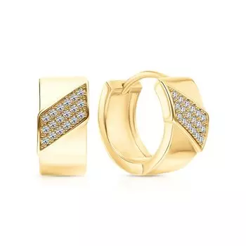 Серебряные серьги с фианитами