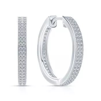 Серебряные серьги с фианитами