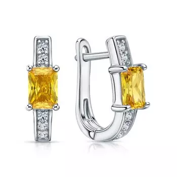 Серебряные серьги с фианитами