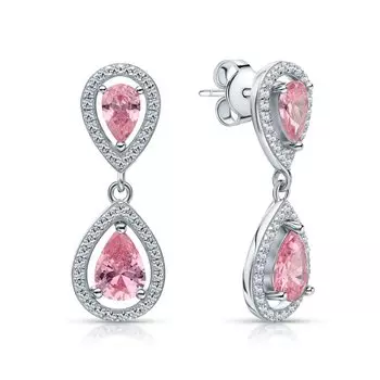 Серебряные серьги с фианитами