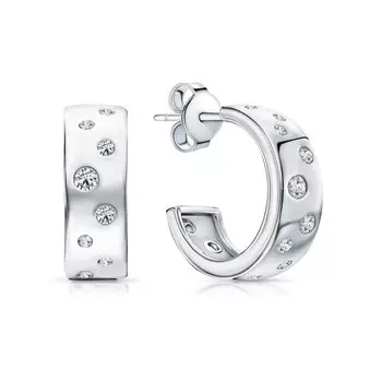 Серебряные серьги с фианитами