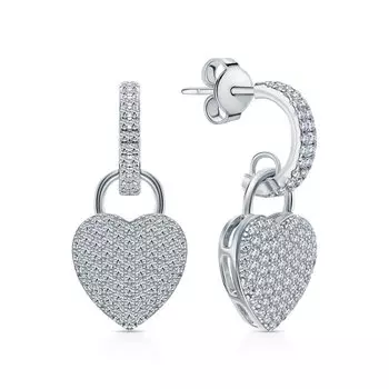 Серебряные серьги с фианитами