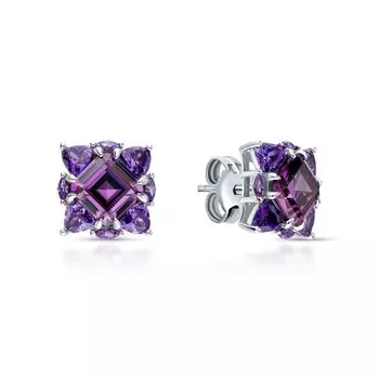 Серебряные серьги с фианитами