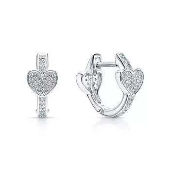 Серебряные серьги с фианитами