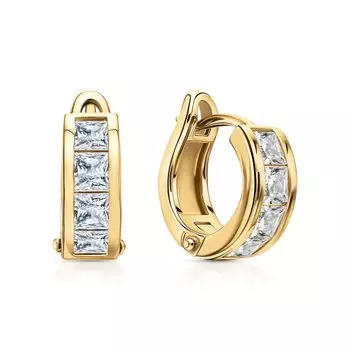 Серебряные серьги с фианитами