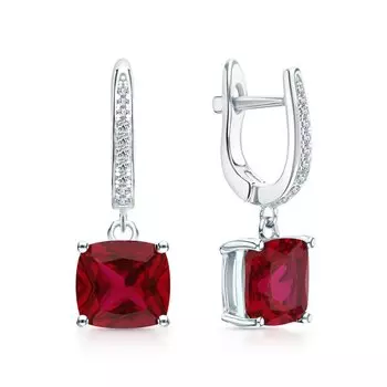 Серебряные серьги с фианитами