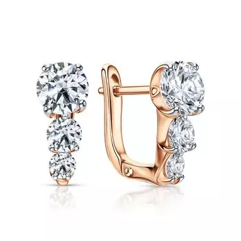 Серебряные серьги с фианитами