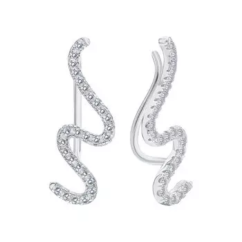 Серебряные серьги с фианитами