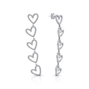 Серебряные серьги с фианитами