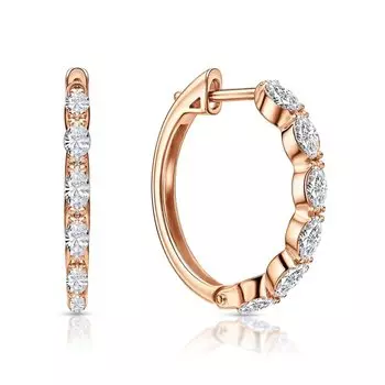 Серебряные серьги с фианитами