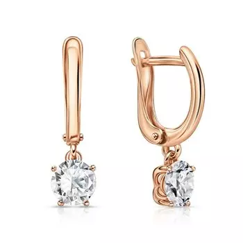 Серебряные серьги с фианитами