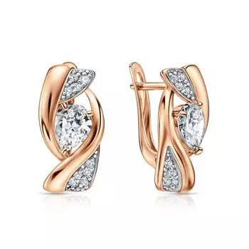 Серебряные серьги с фианитами