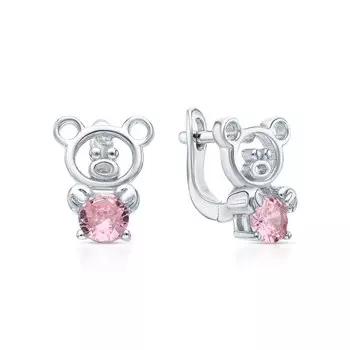 Серебряные серьги с фианитами