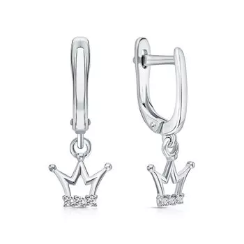 Серебряные серьги с фианитами