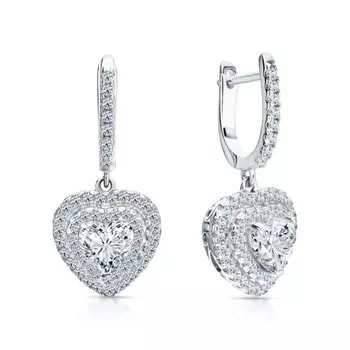 Серебряные серьги с фианитами