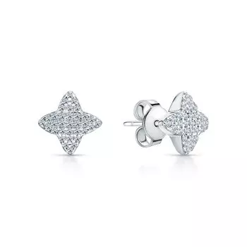 Серебряные серьги с фианитами