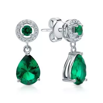 Серебряные серьги с фианитами