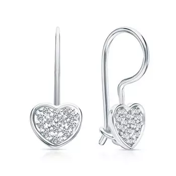 Серебряные серьги с фианитами